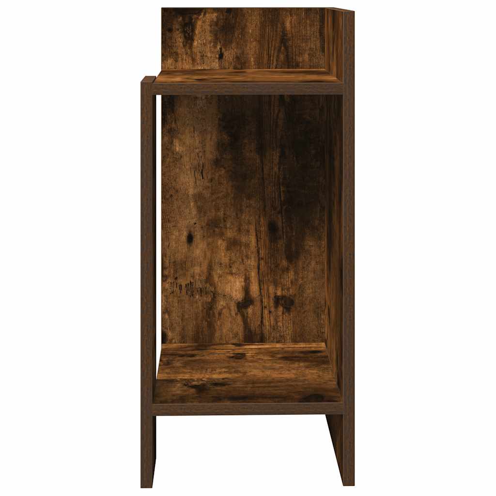 Side tables 2 pcs with smoked oak shelf 25.5x27x60 cm