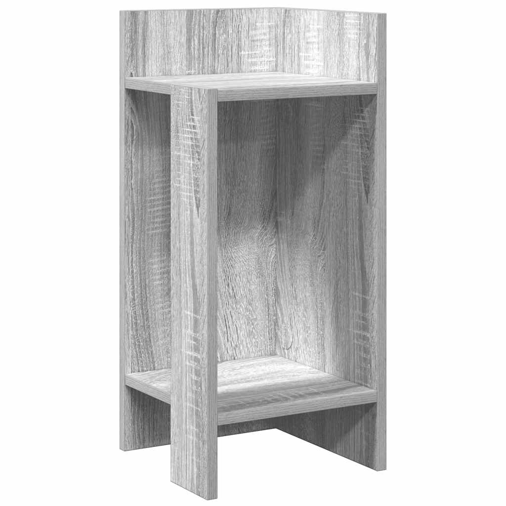 Side table with shelf Sonoma gray 25.5x27x60 cm