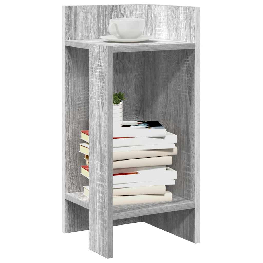 Side table with shelf Sonoma gray 25.5x27x60 cm