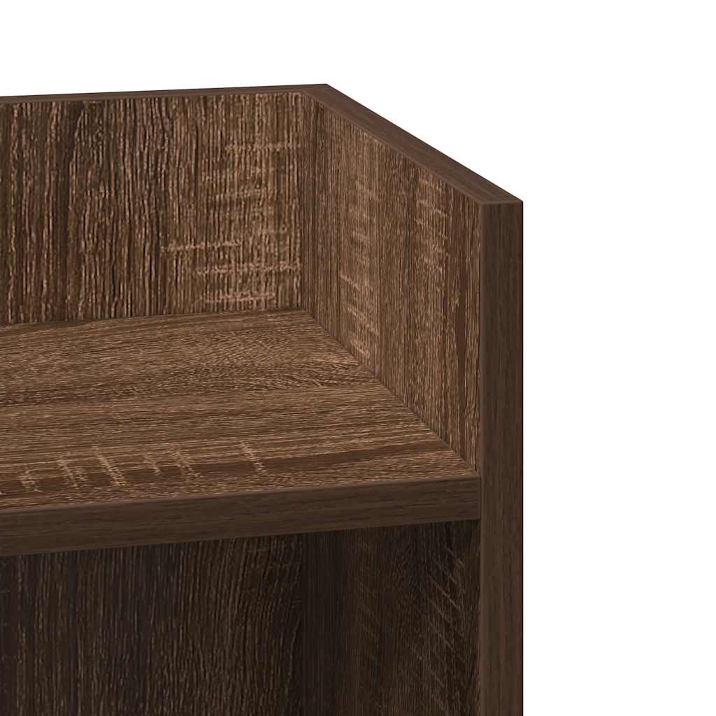 Side tables 2 pcs with shelf brown oak 25.5x27x60 cm