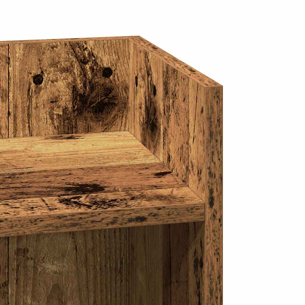 Side table with shelf, old wood, 25.5x27x60 cm