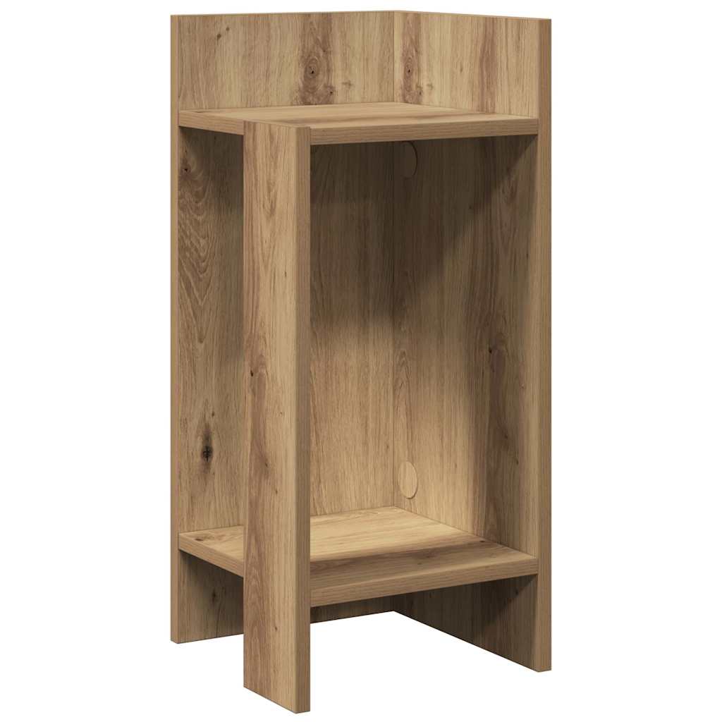 Side tables 2 pcs with shelf Artisanal oak 25.5x27x60 cm