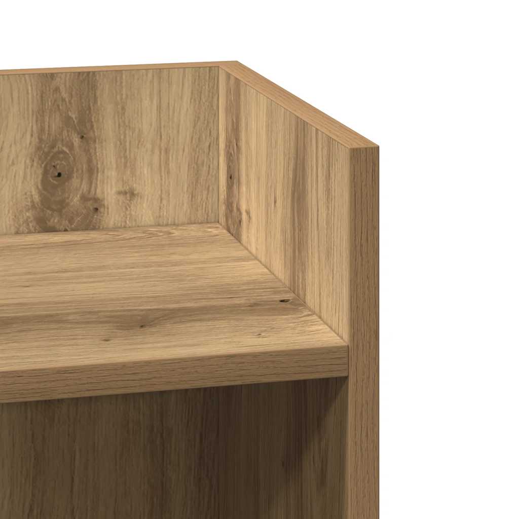 Side tables 2 pcs with shelf Artisanal oak 25.5x27x60 cm