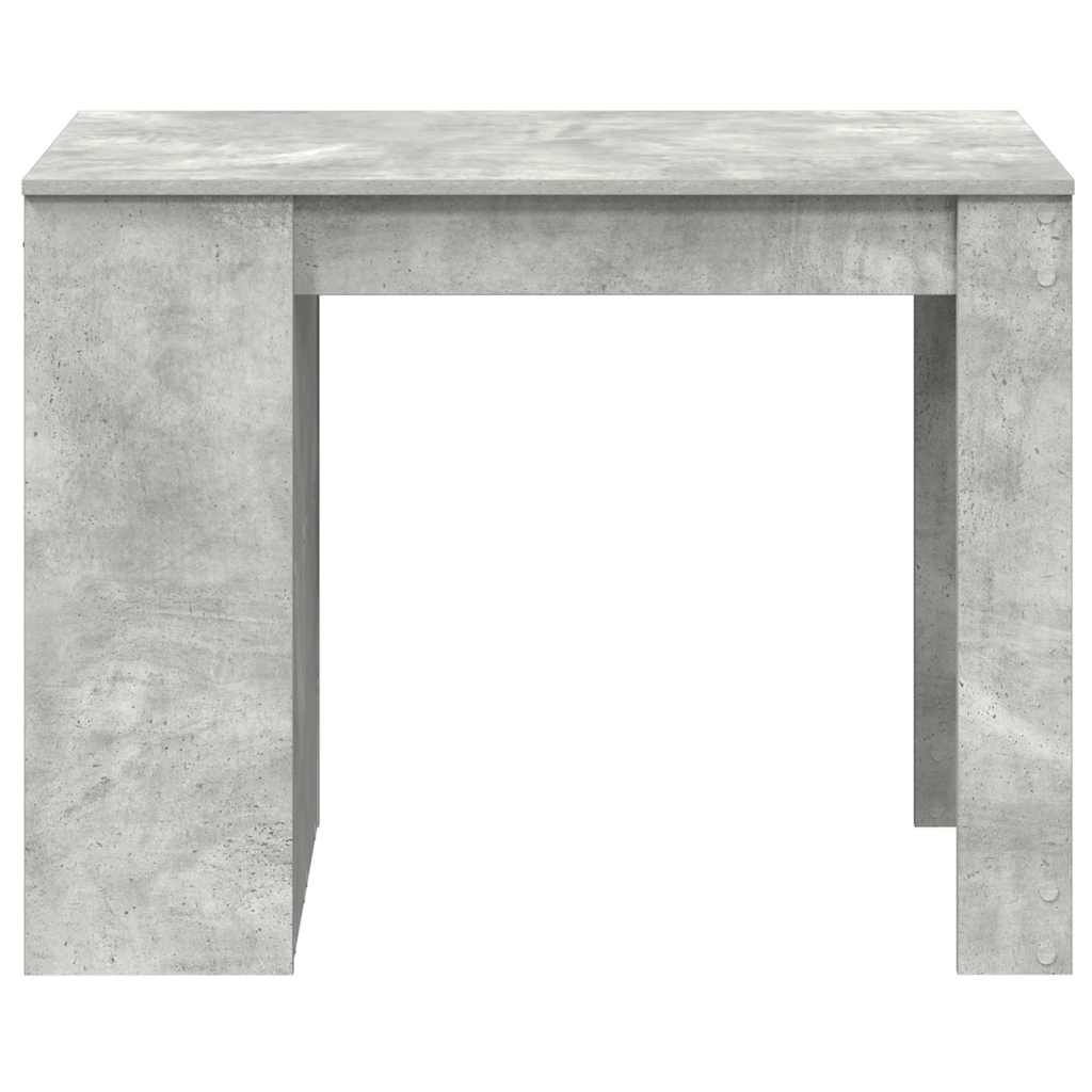 Desk with drawer and shelf Concrete gray 102x62x77.5 cm processed wood