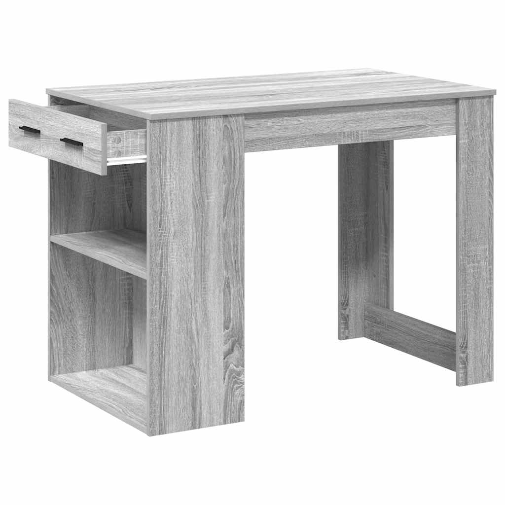 Desk with drawer and shelves Sonoma 102x62x77.5cm processed wood