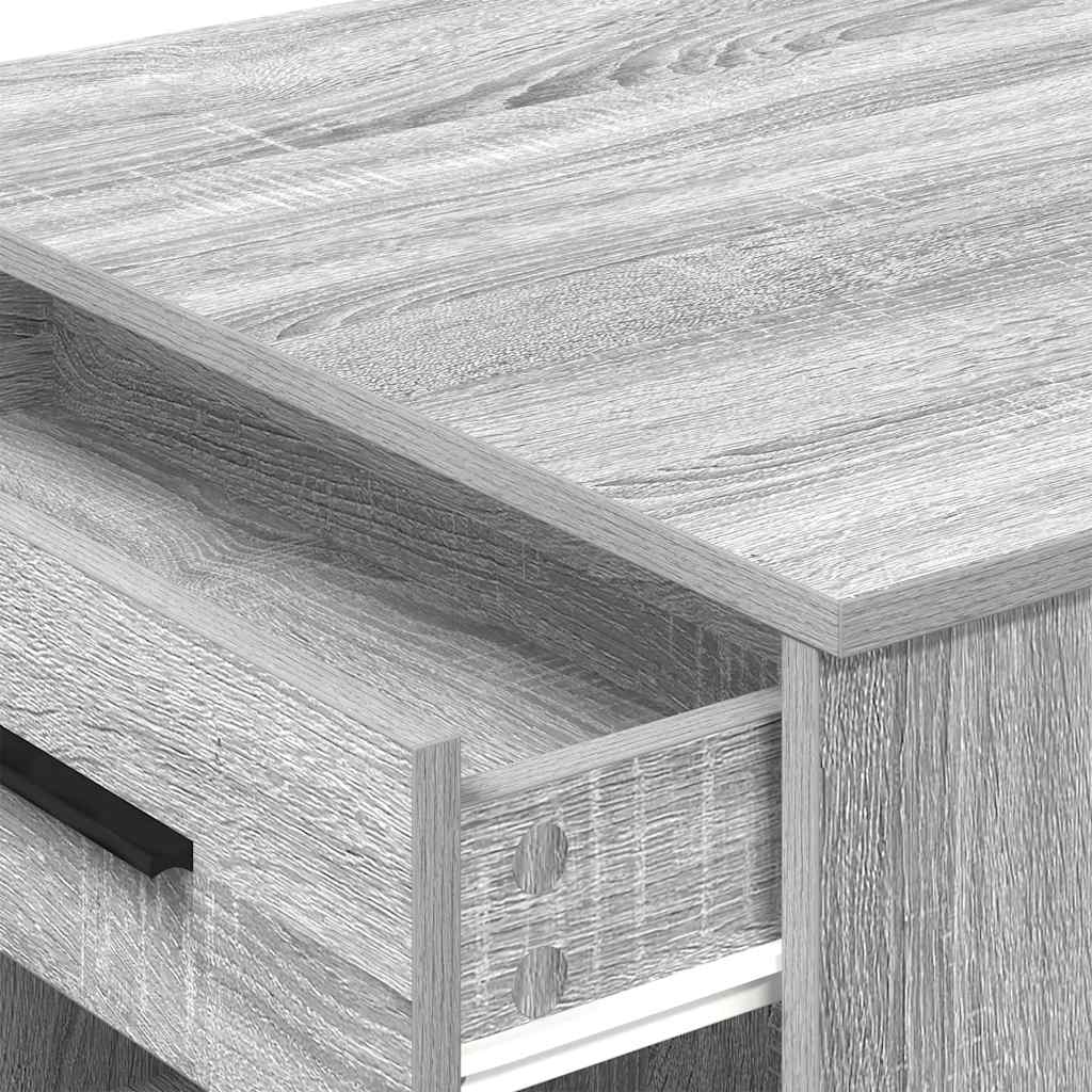 Desk with drawer and shelves Sonoma 102x62x77.5cm processed wood