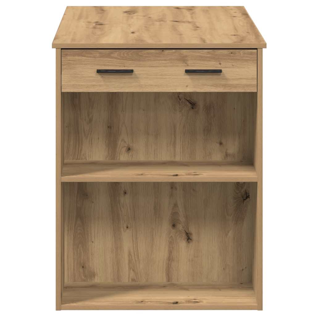 Desk with drawer and shelf Artisanal oak 102x62x77.5 cm chipboard