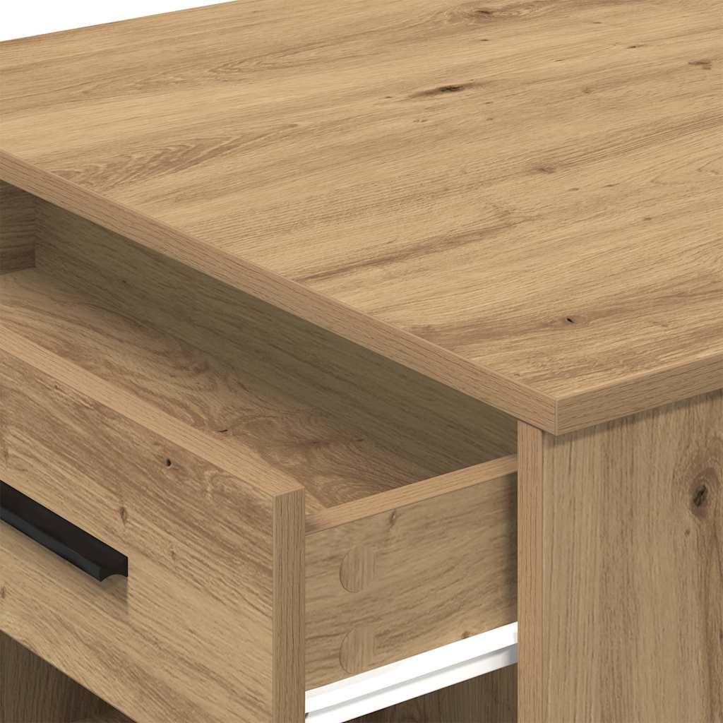 Desk with drawer and shelf Artisanal oak 102x62x77.5 cm chipboard