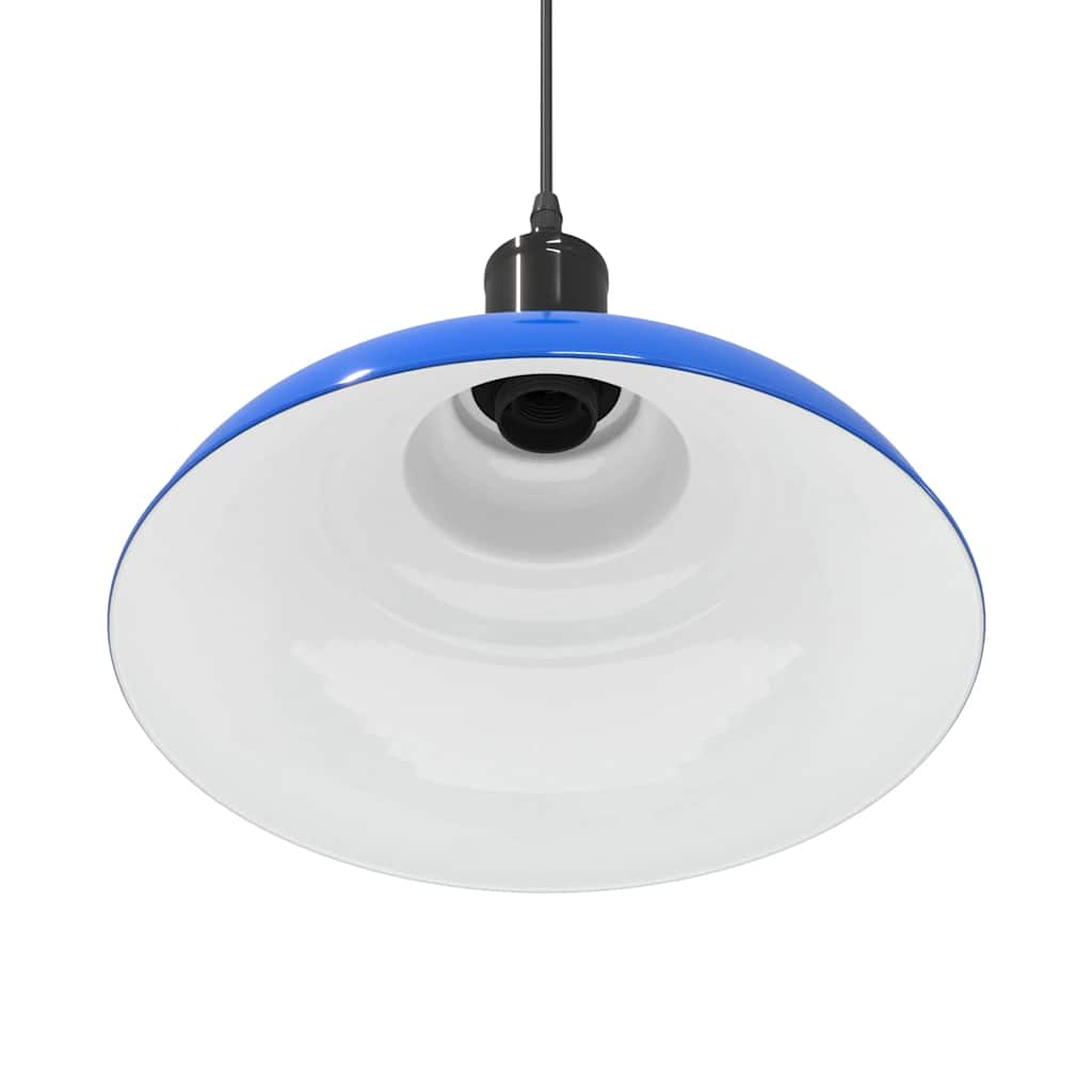 Height-adjustable pendant lamp E27 glossy dark blue