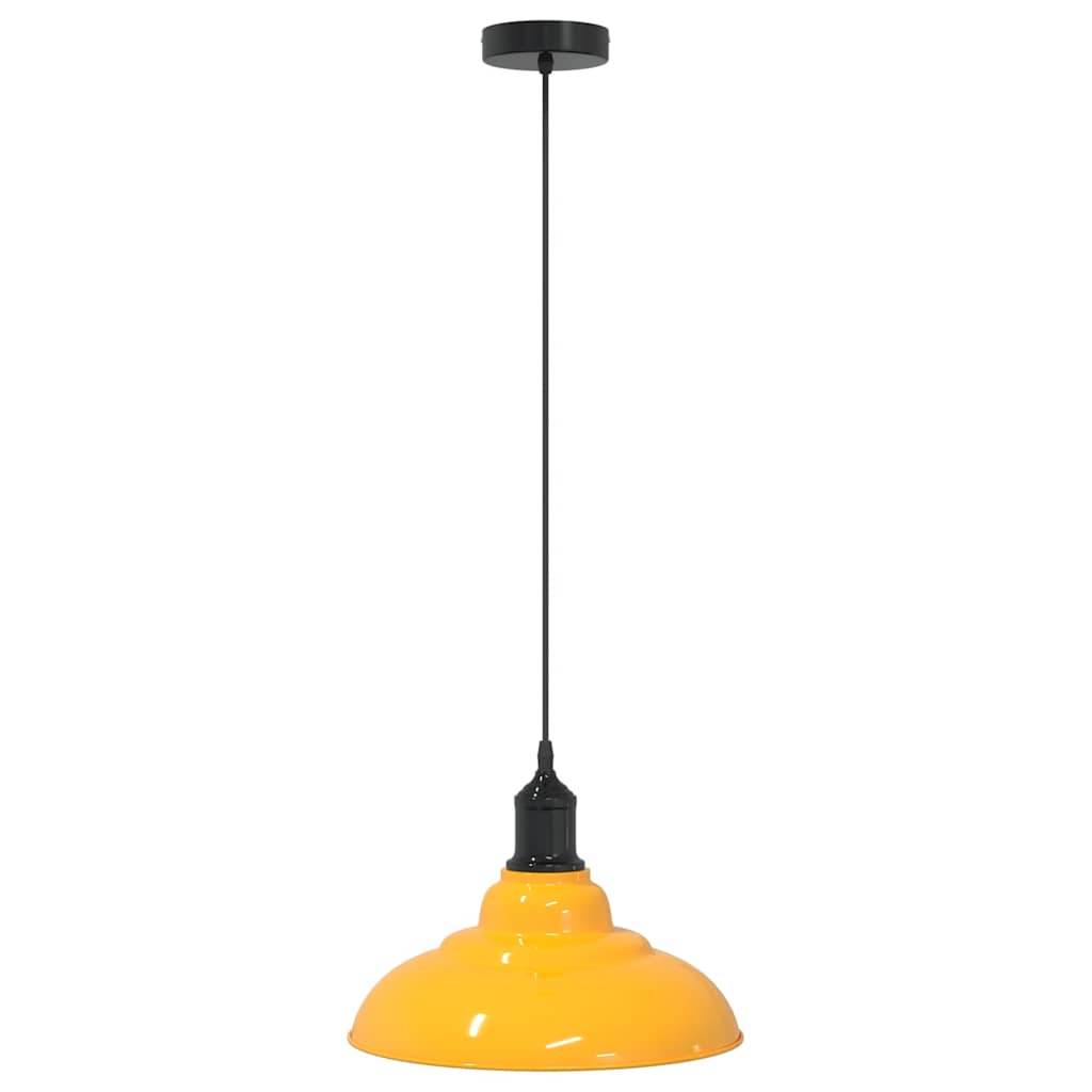 Height-adjustable pendant lamp E27 Glossy yellow Metal