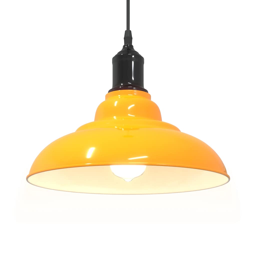 Height-adjustable pendant lamp E27 Glossy yellow Metal