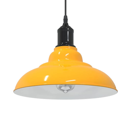 Height-adjustable pendant lamp E27 Glossy yellow Metal