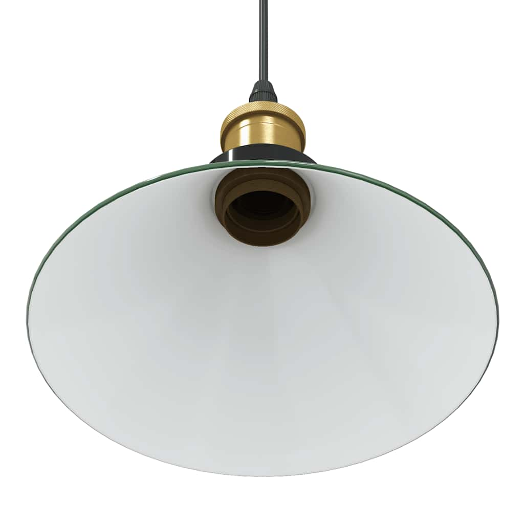 Height-adjustable pendant lamp E27 glossy green metal