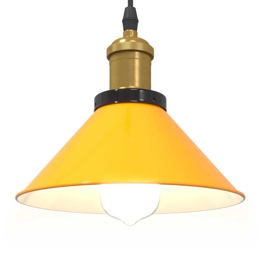 Height-adjustable pendant lamp E27 Glossy yellow Metal