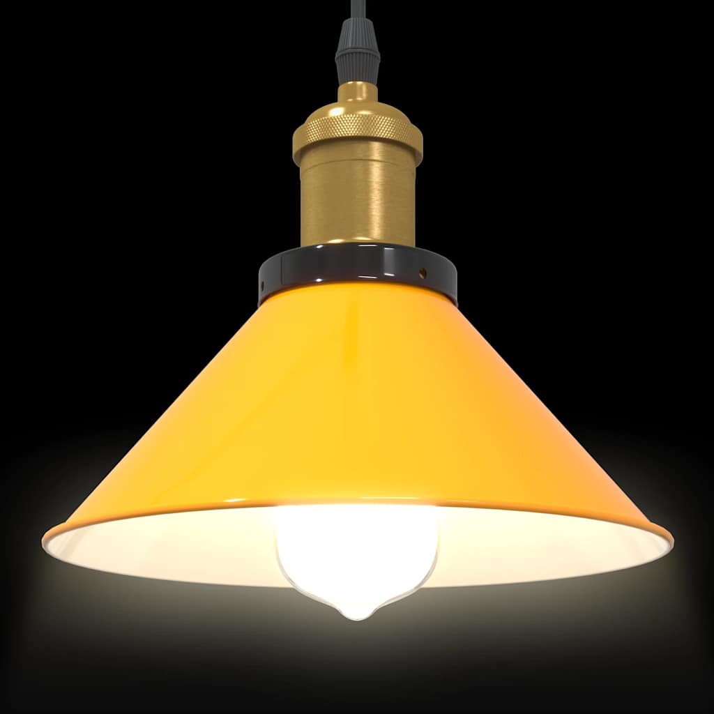 Height-adjustable pendant lamp E27 Glossy yellow Metal