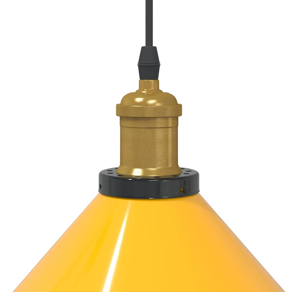 Height-adjustable pendant lamp E27 Glossy yellow Metal