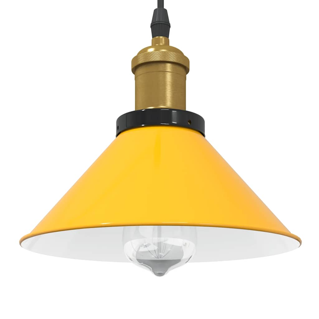 Height-adjustable pendant lamp E27 Glossy yellow Metal