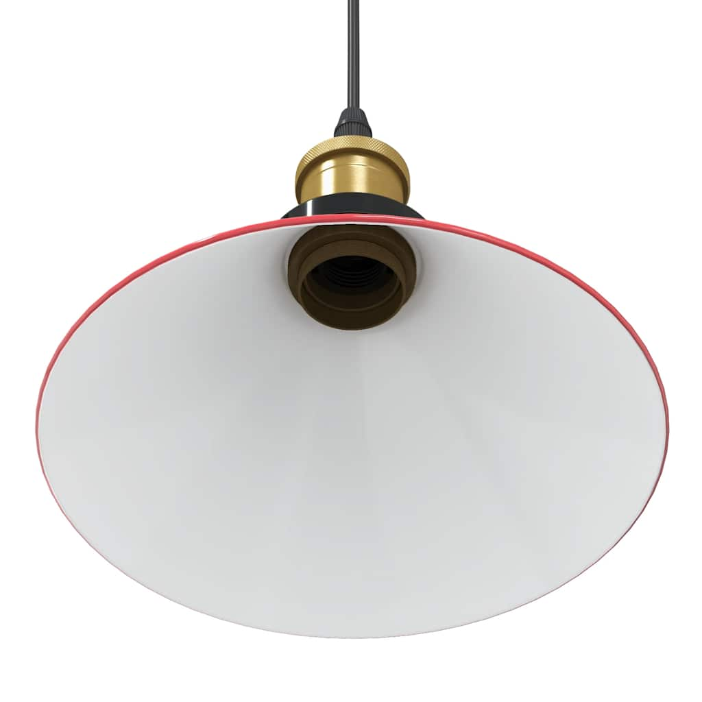 Height-adjustable hanging lamp E27 glossy red metal