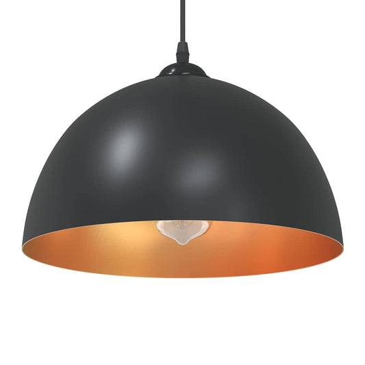 Pendant lamps 2 pcs E27 Black Ø 30 cm Metal