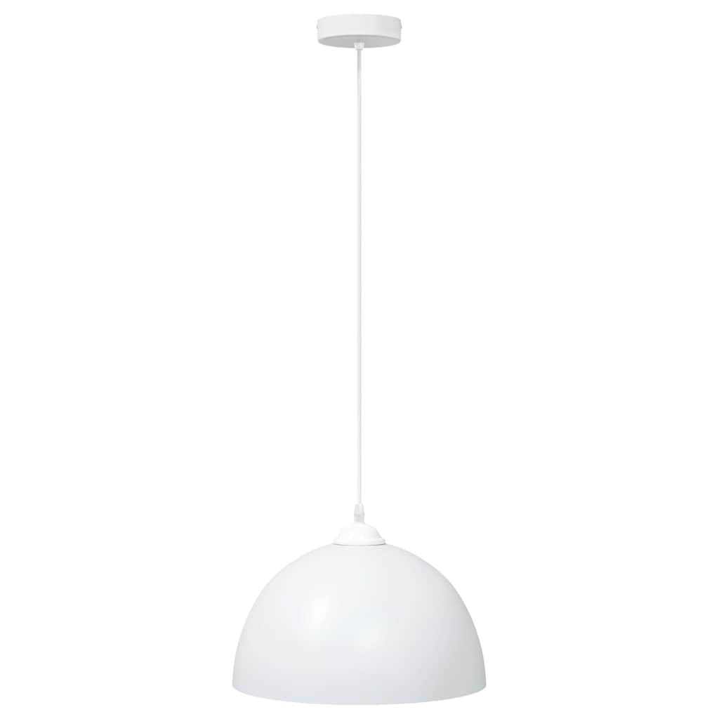 Pendant lamps 2 pcs E27, white, height adjustable, metal