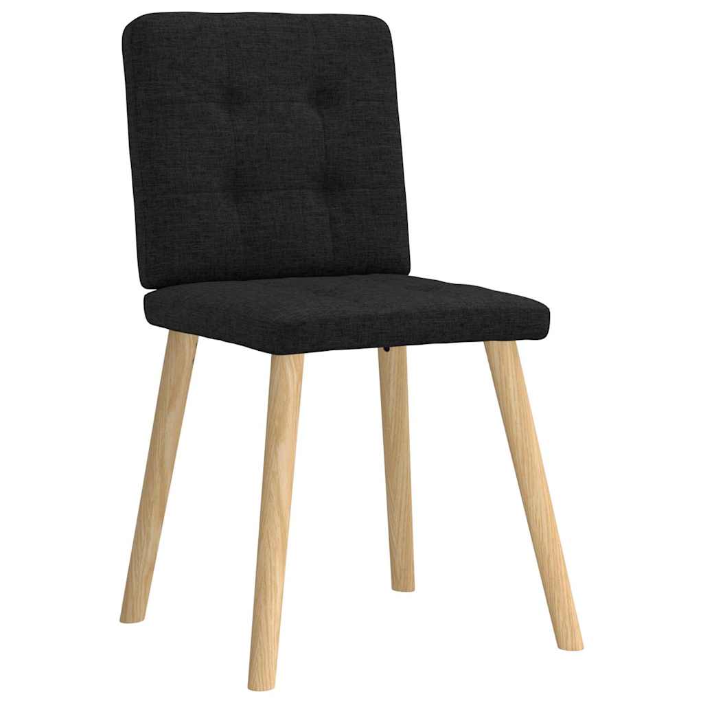 Kitchen chairs, 2 pcs. black, textile