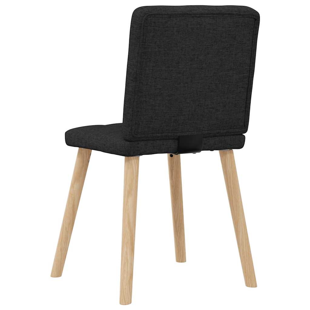 Kitchen chairs, 2 pcs. black, textile