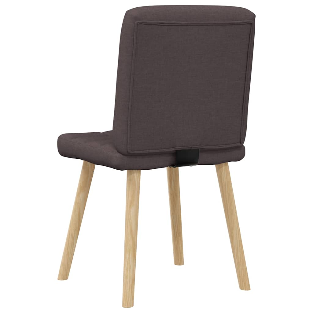 Dining chairs, 2 pcs., dark brown, fabric