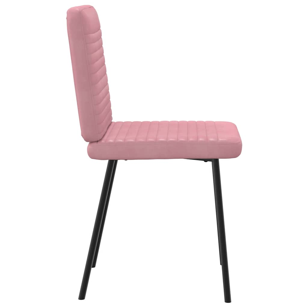 Dining chairs, 2 pcs., pink, velvet