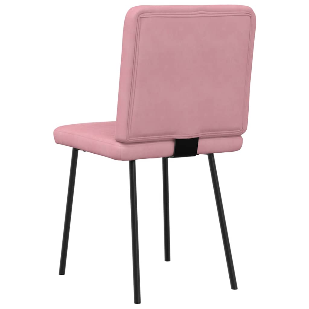 Dining chairs, 2 pcs., pink, velvet