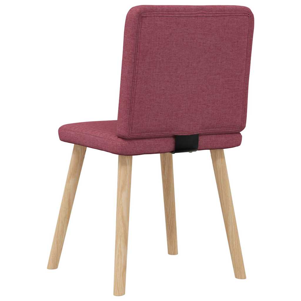 Kitchen chairs, 2 pcs., wine red, fabric