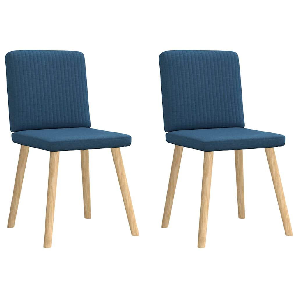 Kitchen chairs, 2 pcs., blue, textile