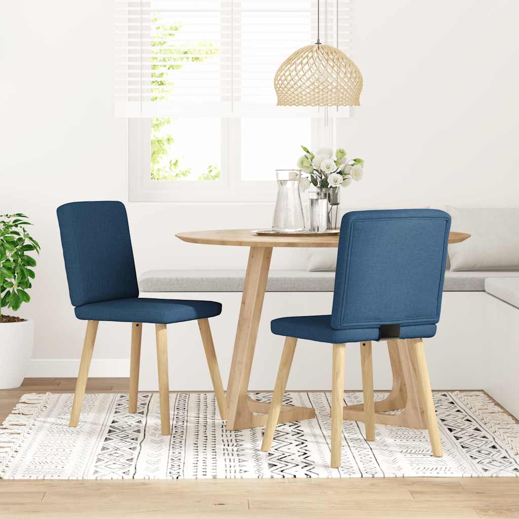 Kitchen chairs, 2 pcs., blue, textile