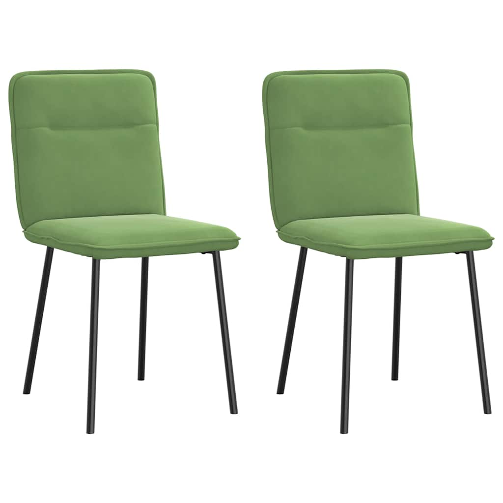 Kitchen chairs, 2 pcs., light green, velvet