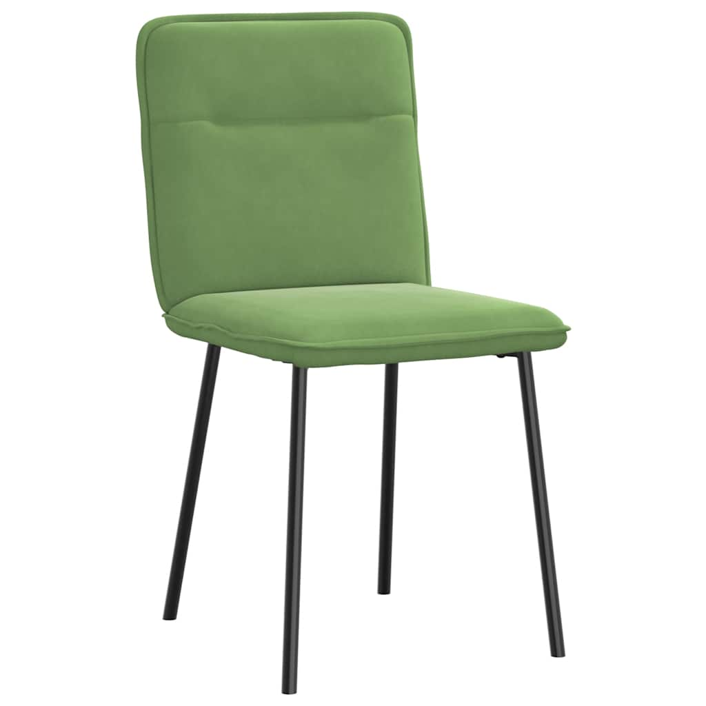 Kitchen chairs, 2 pcs., light green, velvet