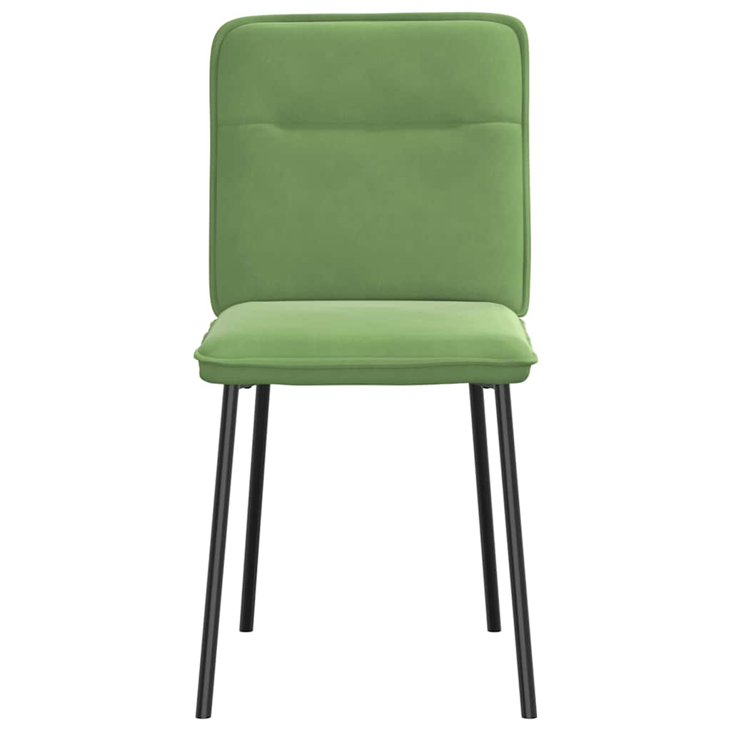 Kitchen chairs, 2 pcs., light green, velvet