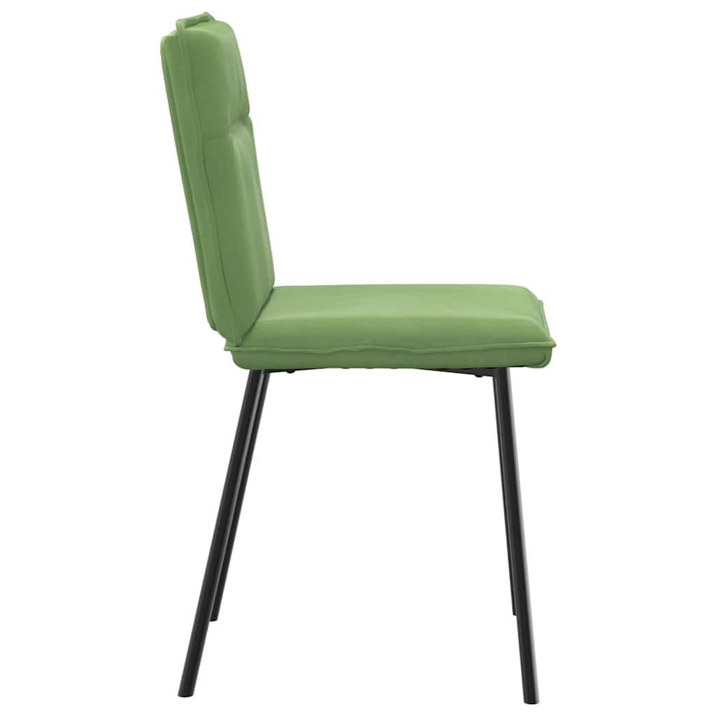 Kitchen chairs, 2 pcs., light green, velvet