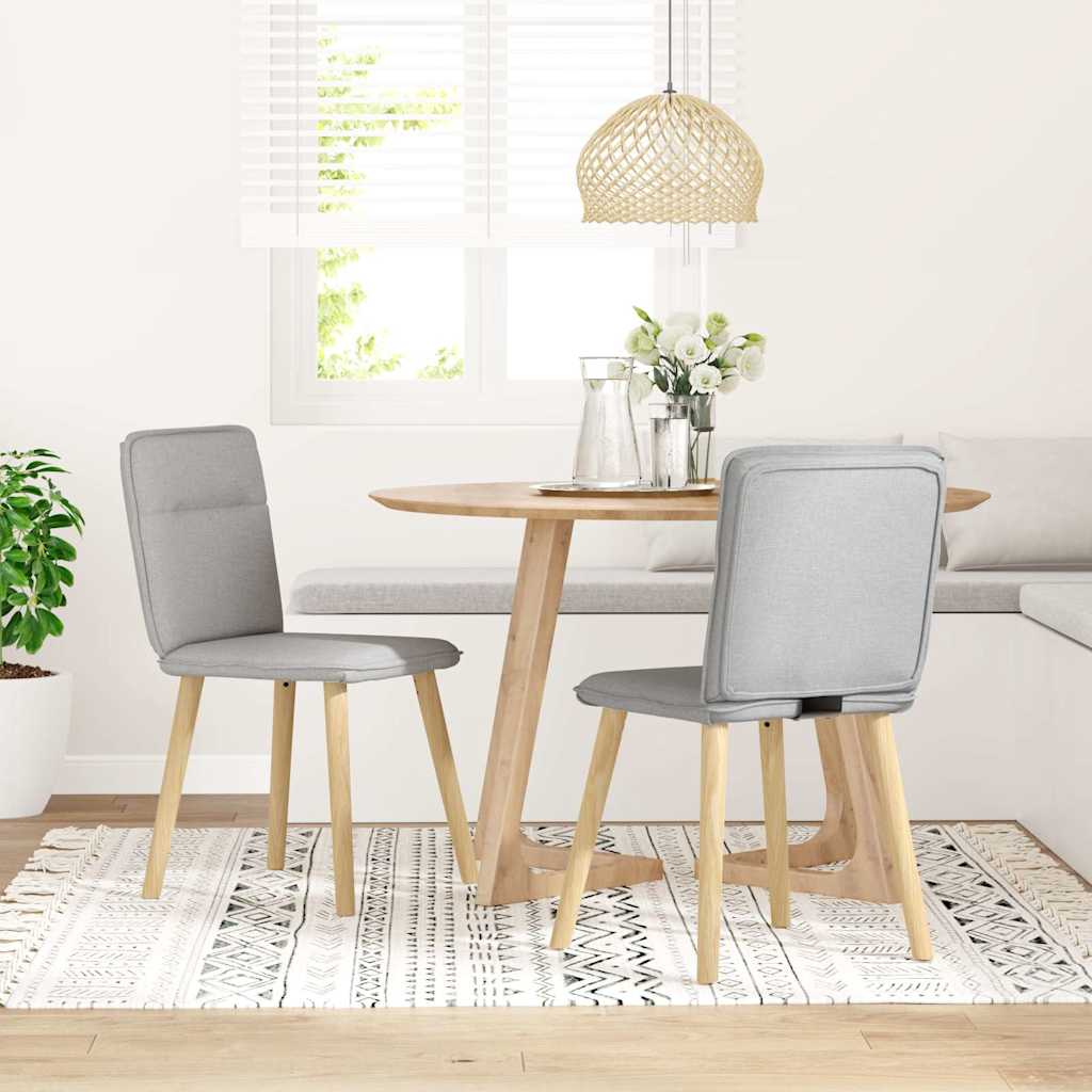 Dining room chairs 2 pcs cloud gray fabric