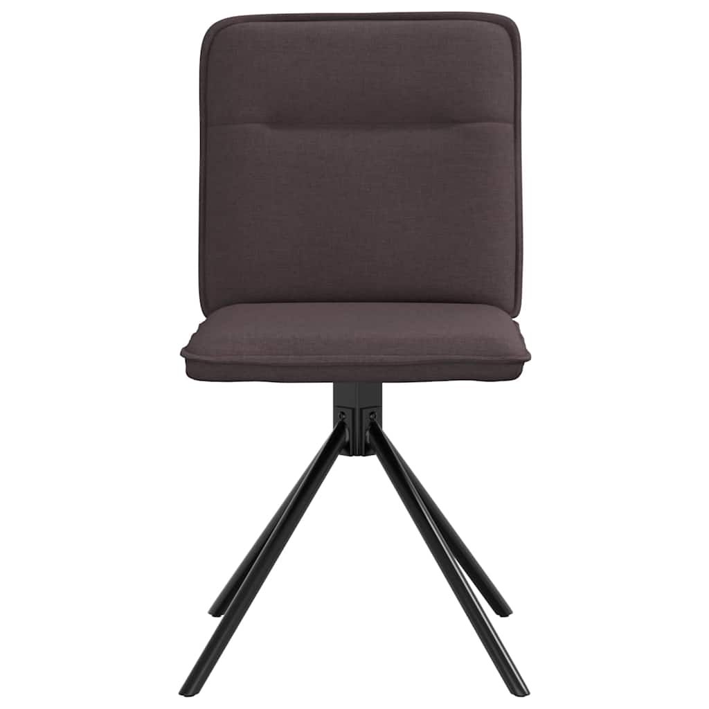 Dining chairs, 2 pcs., dark brown, fabric