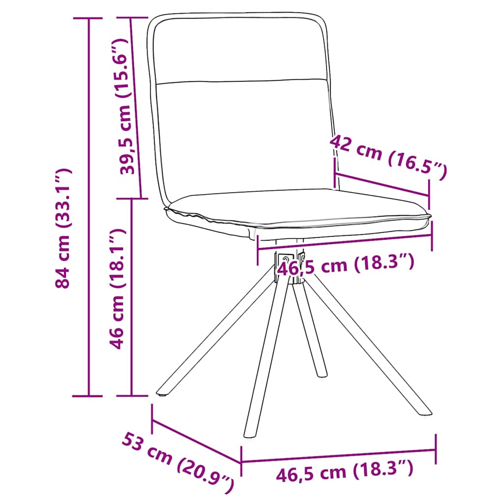 Kitchen chairs, 2 pcs., fabric