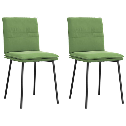 Kitchen chairs, 2 pcs., light green, velvet