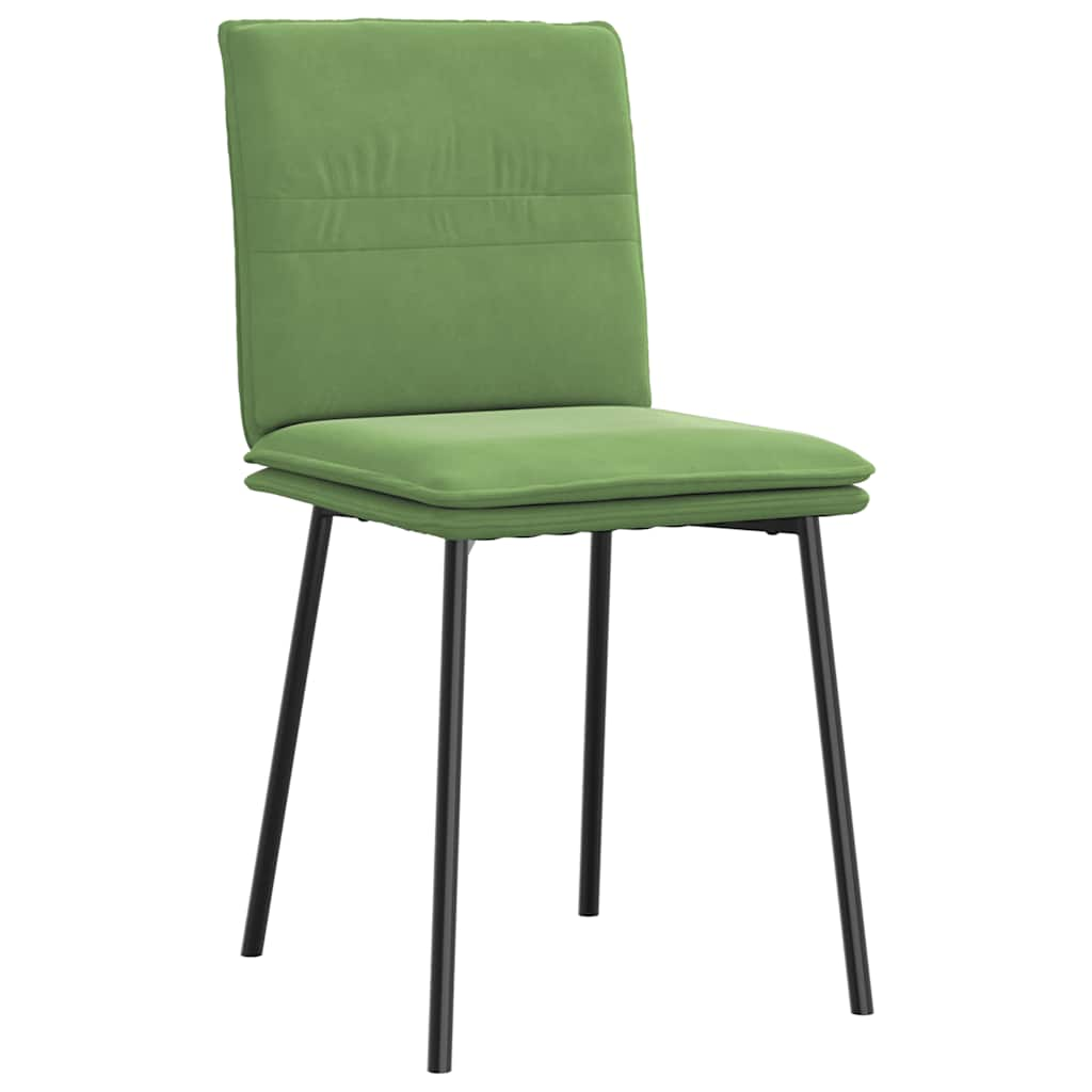 Kitchen chairs, 2 pcs., light green, velvet