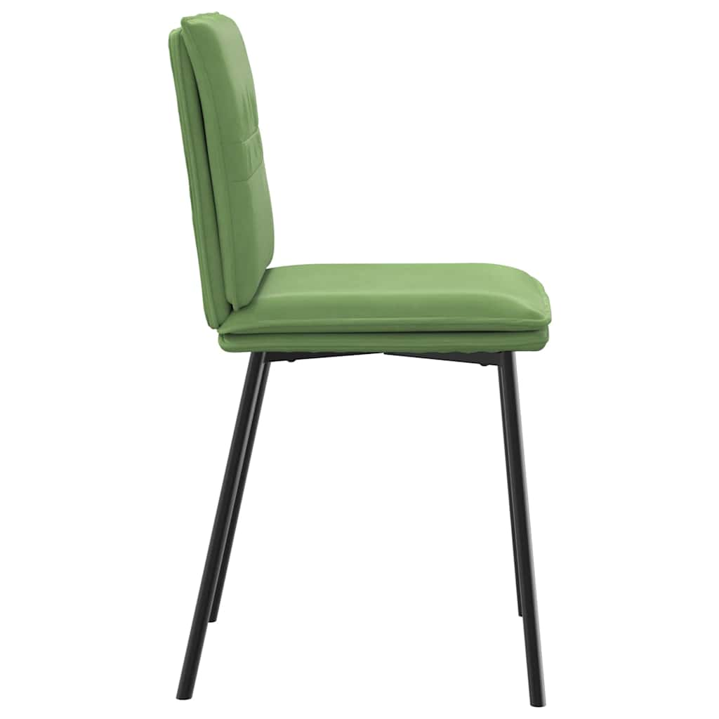 Kitchen chairs, 2 pcs., light green, velvet