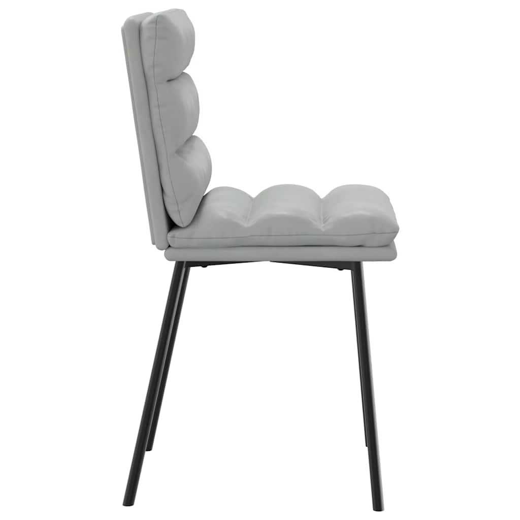 Dining chairs, 2 pcs., light gray, velvet