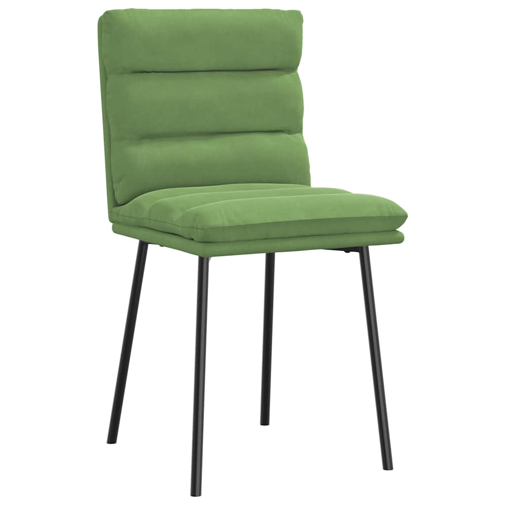 Kitchen chairs, 2 pcs., light green, velvet