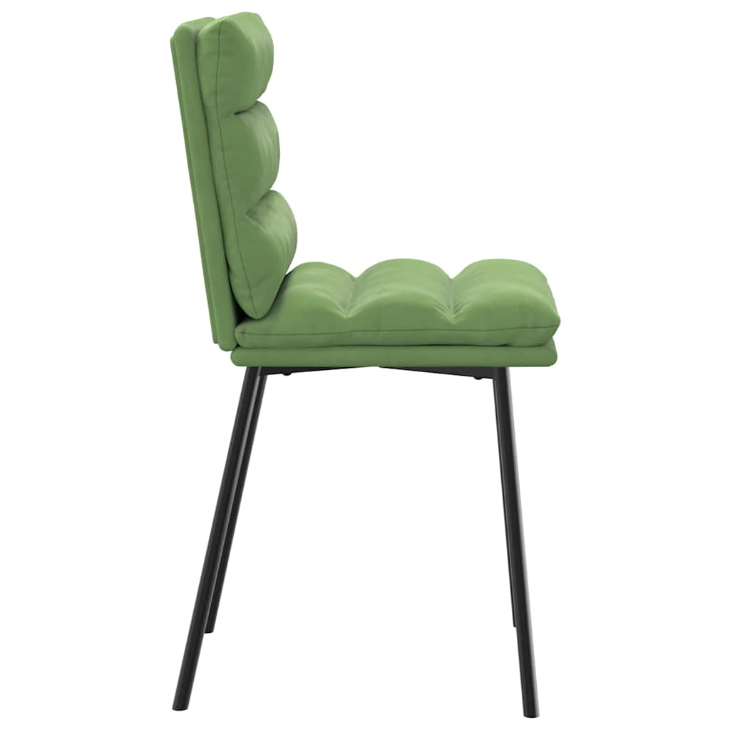 Kitchen chairs, 2 pcs., light green, velvet