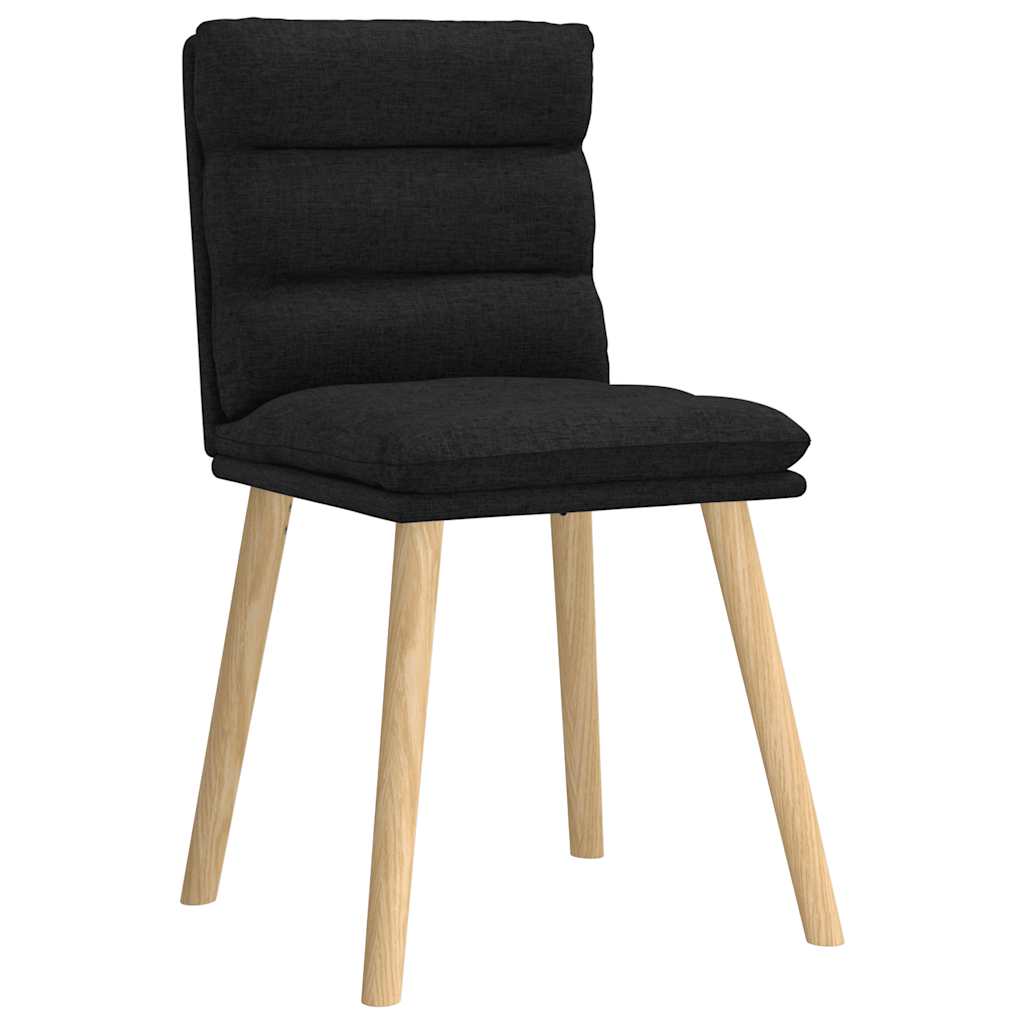 Kitchen chairs, 2 pcs. black, textile