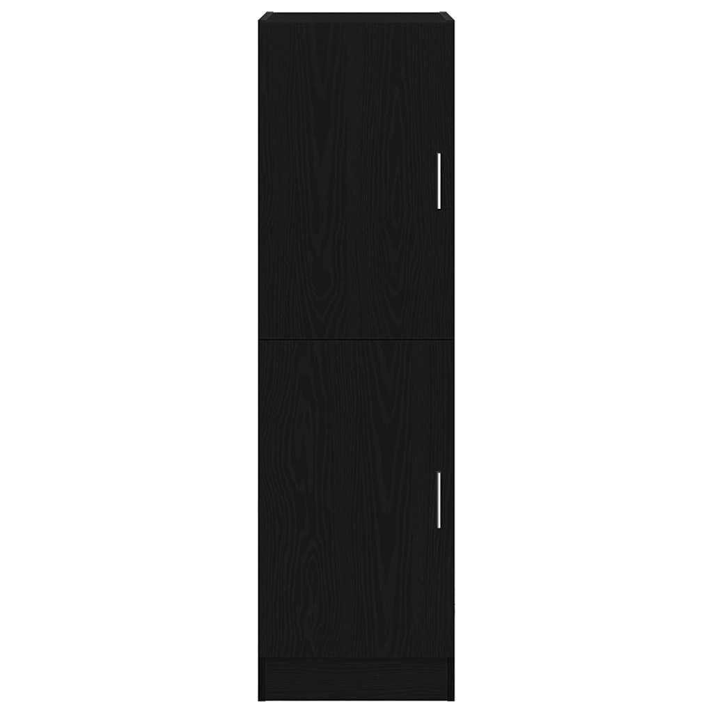 Kitchen cabinet, black, 38x41.5x131.5 cm, engineered wood