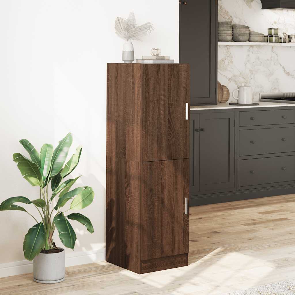 Kitchen cabinet, brown oak 38x41.5x131.5 cm engineered wood