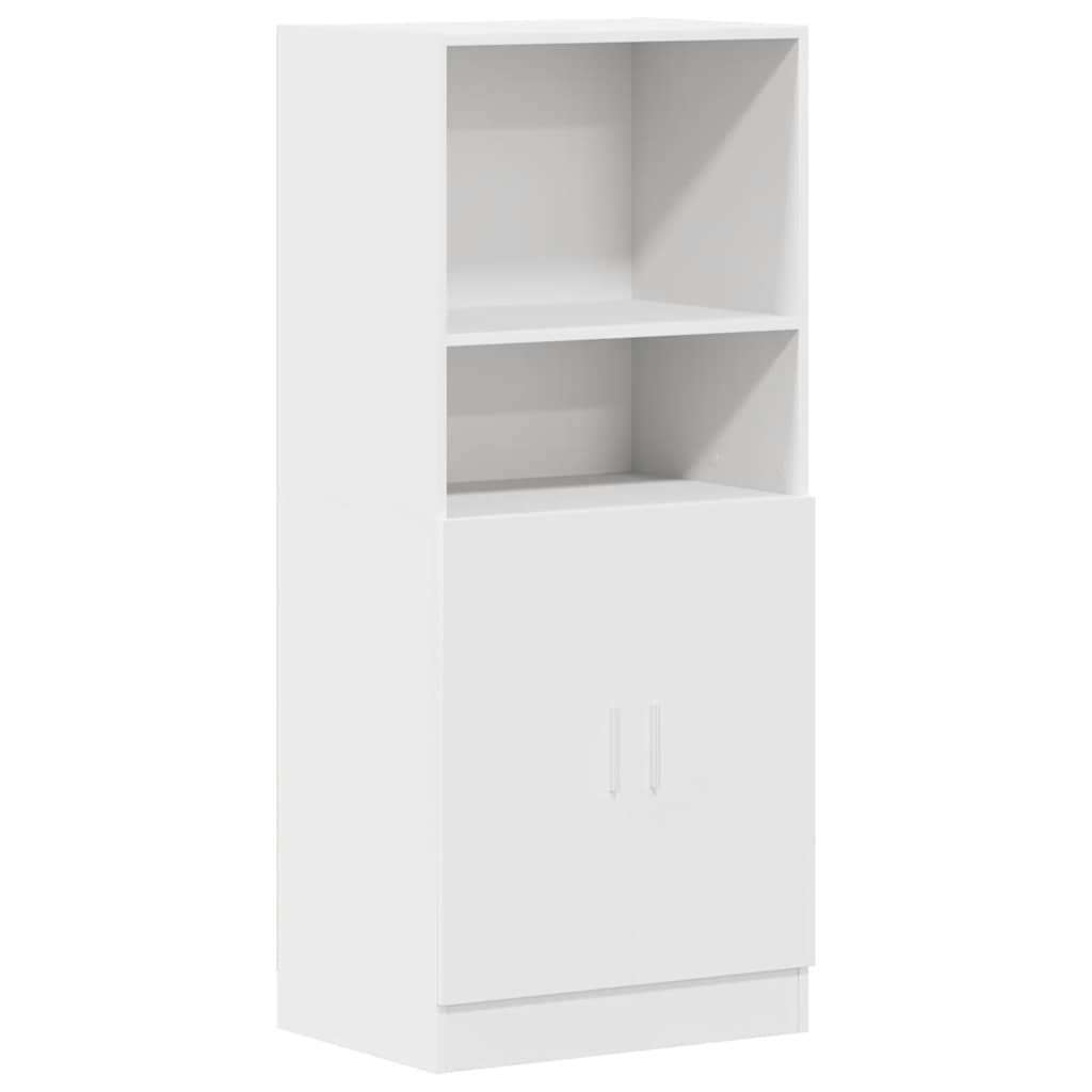 Kitchen cabinet, white, 57x41.5x131.5 cm, engineered wood