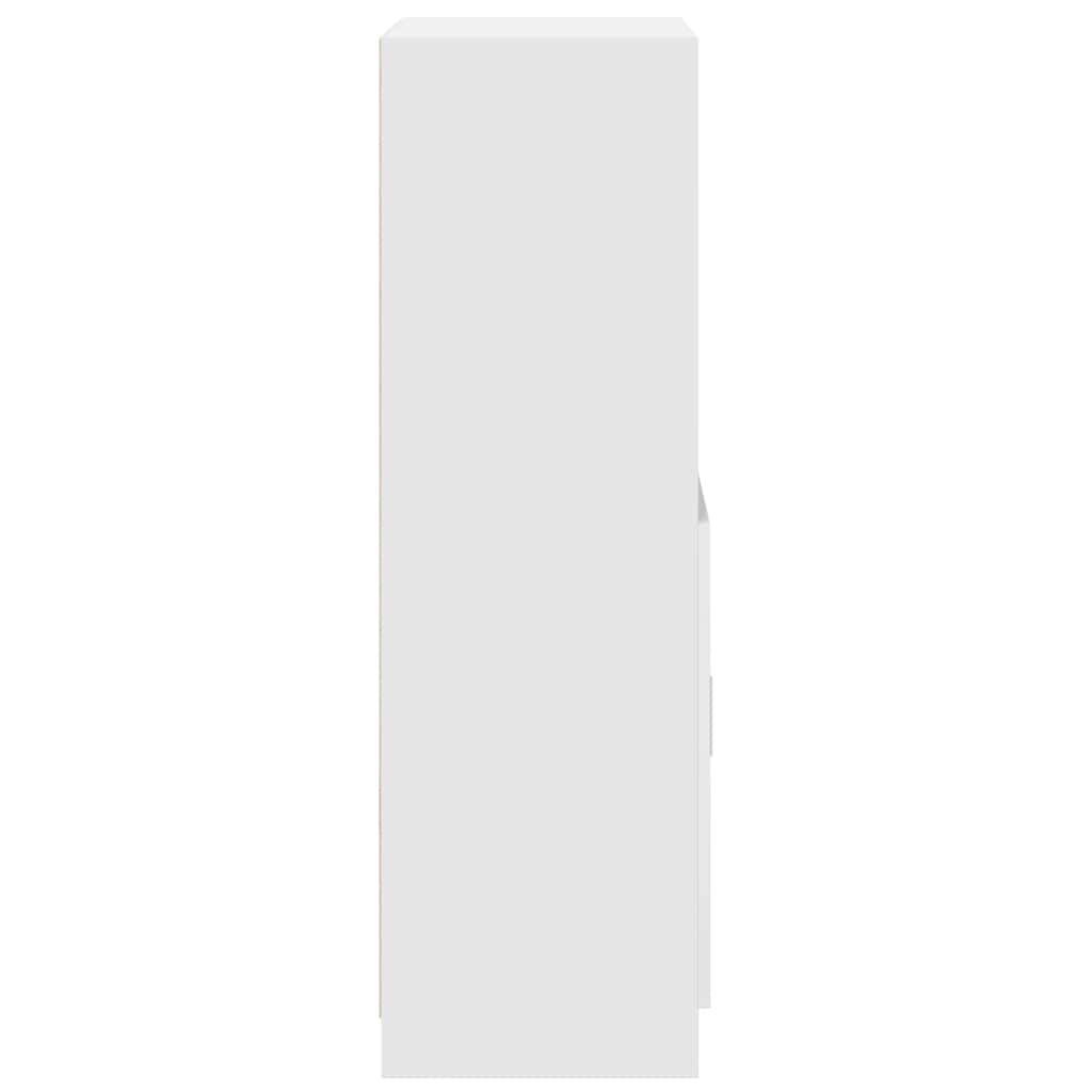 Kitchen cabinet, white, 57x41.5x131.5 cm, engineered wood